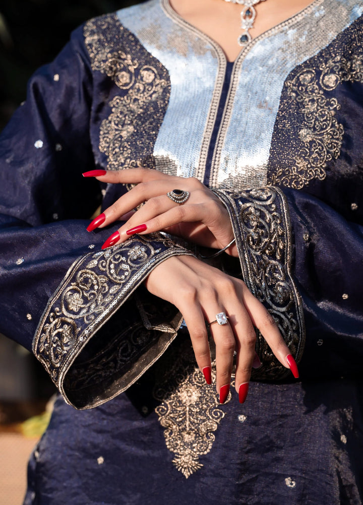 Sitaray by Reezas Women Pret Silk Embroidered 3 Piece Sunehri raat - Festive Collection