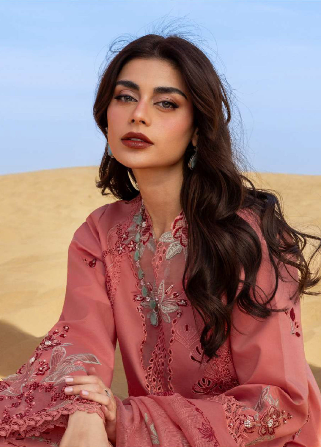 Rang Rasiya Premium Unstitched Embroidered Lawn 3 Piece Suit RR26UP D-3 Amani - Festive Collection