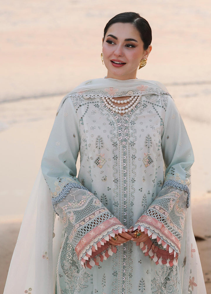 Sahil by Qalamkar Unstitched Embroidered Luxury Lawn 3 Pcs Suit QLK26US SA-05 Ayra - Summer