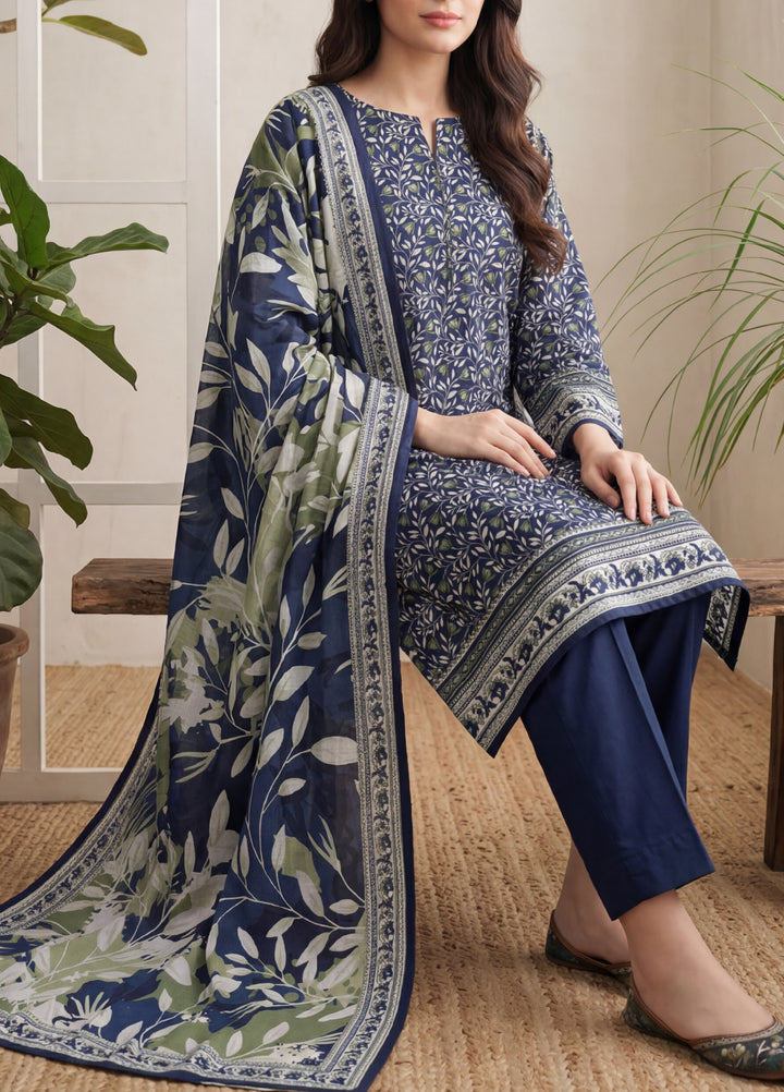 Daman by VS Textiles Unstitched Printed Lawn 3 Piece Suit VS26UDL D-14 841 - Casual Collection
