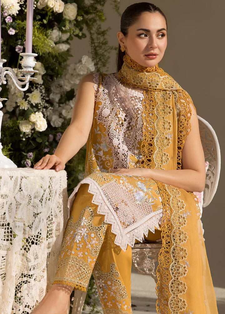 Minor Defect - Sobia Nazir Embroidered Lawn Suit Unstitched 3 Piece SN25LL D-6B - Summer Collection