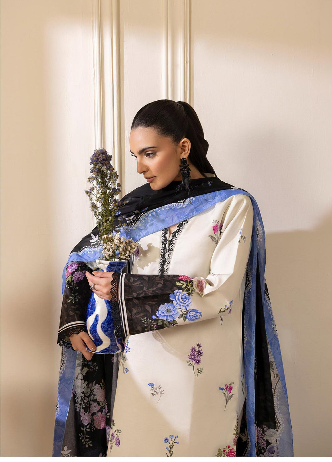 Nissa by RajBari Unstitched Printed Lawn 3 Piece Suit RB26ULN D-06 - Casual Collection