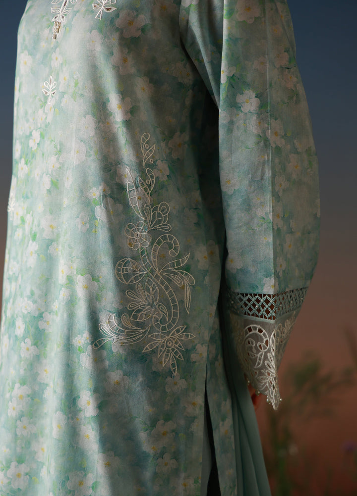 Mirha by Sahar Unstitched Embroidered Lawn 3 Piece Suit SS1-26-41 Pale Azure - Summer Collection