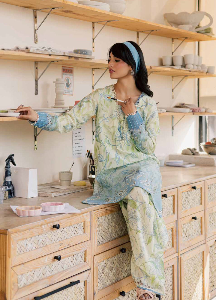 Ballerina by Nureh Unstitched Printed Chikankari Lawn 2 Piece Suit NU26UBL NU2-195 - Summer Collection