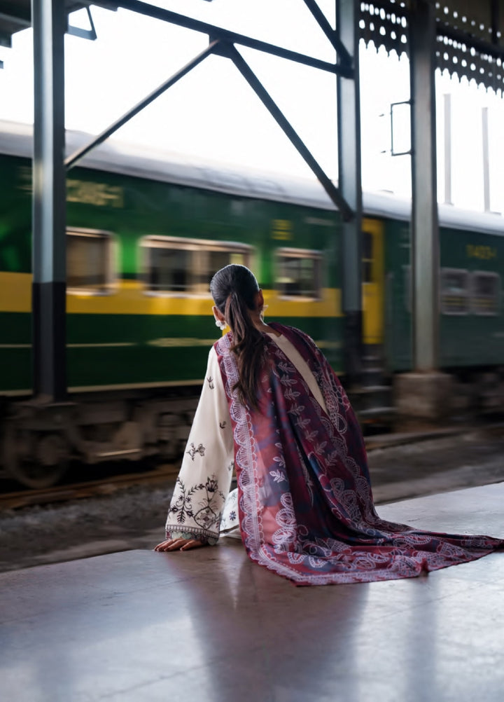Summer Travels by Casuallite RTW Embroidered Cotton Lawn 3 Piece Suit CL26ULST OUTFIT 04 MORNING MUSE - Casual Collection