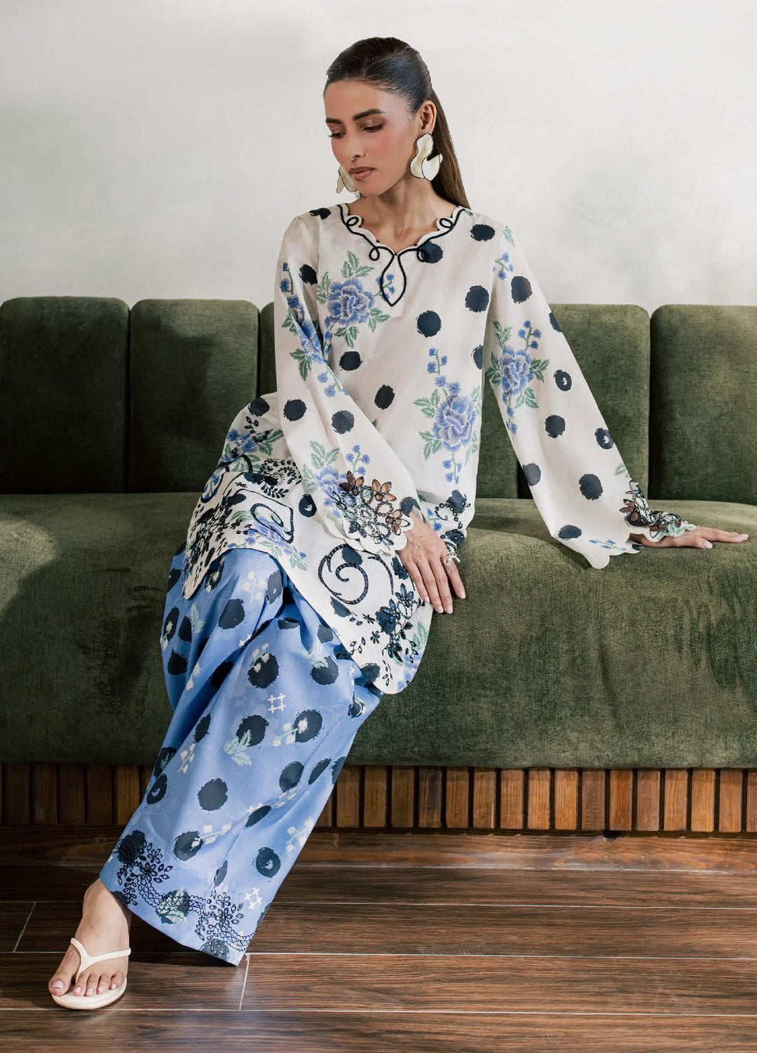 Ballerina by Nureh Unstitched Printed Chikankari Lawn 2 Piece Suit NU26UBCL NU2-212 - Casual Collection