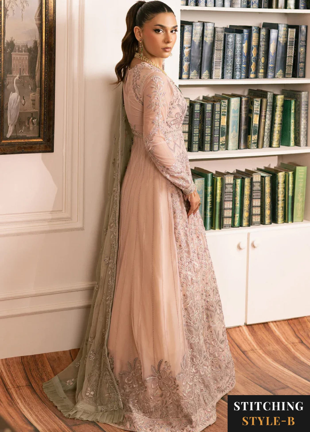 Zarif Women Unstitched Embroidered Net 3 Piece Suit ZR26UFC ZRI 01 DIVAAN - Festive Collection