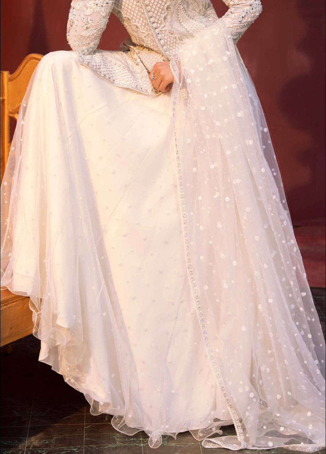 Zarmina by Zariya Unstitched Embroidered Bareeze Net 3 Piece Suit ZRY26UZ ZB50043 - Festive Collection