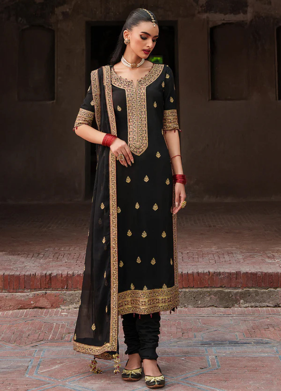 Zaria by Meeral Pret Embroidered Raw Silk 3 Piece Nova - Festive Collection