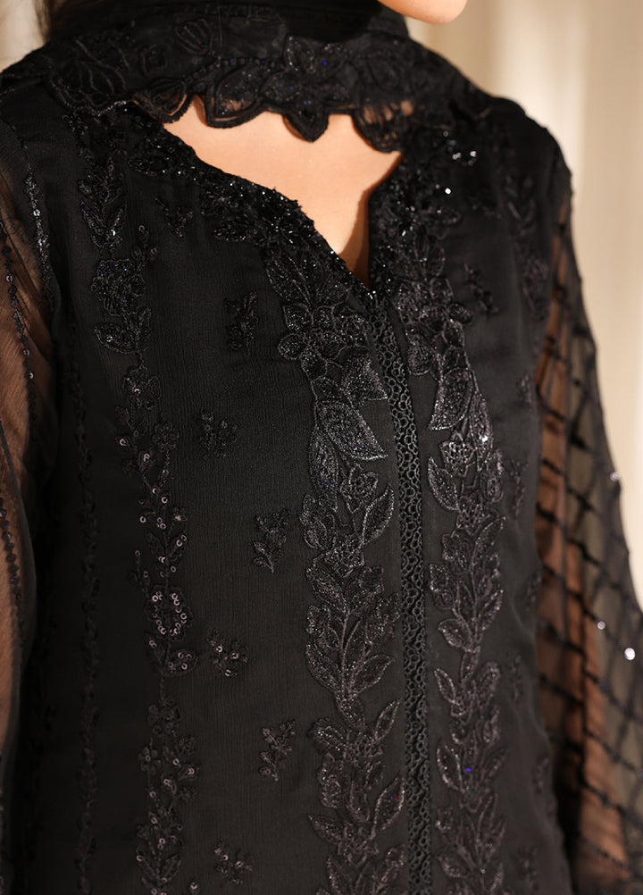 Azure Unstitched Embroidered Chiffon 3 Piece Suit AZ26ULC Black Pearl - Festive Collection