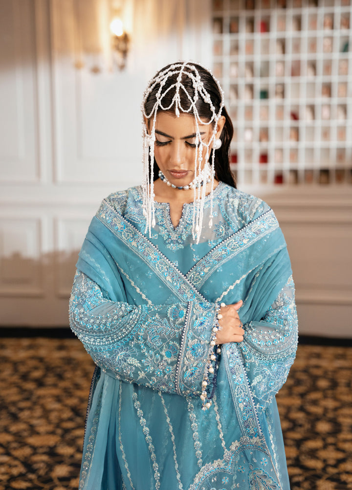 Check In by Zarizaa Embroidered Chiffon 3 Piece Suit ZZ26UCI DEW - Festive Collection
