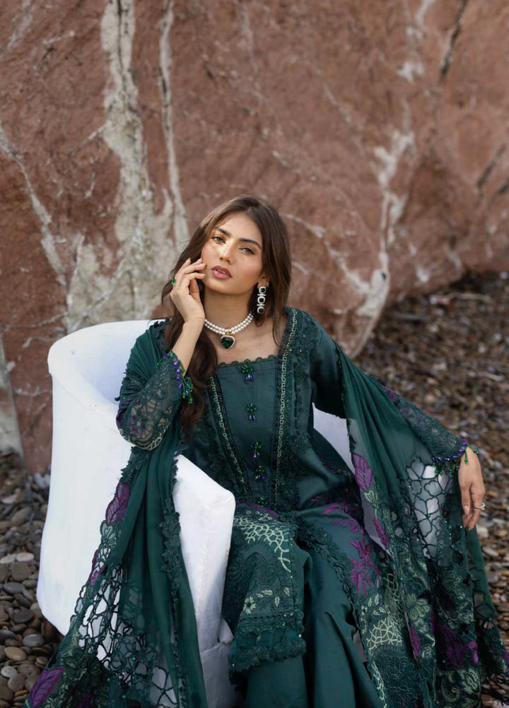 Mahiymaan by Al Zohaib Unstitched Embroidered Luxury Lawn 3 Piece Suit AZ26UM D-9 - Festive Collection