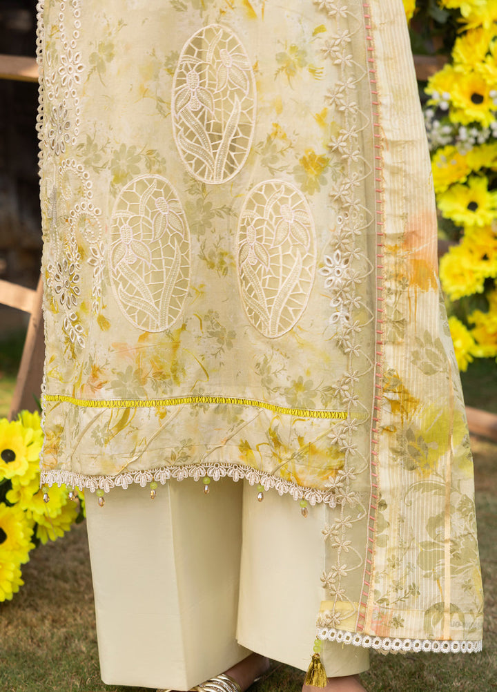 Al Zohaib Applique Kari Unstitched Embroidered Lawn 3 Piece Suit AZ26UAL D-10 - Casual Collection