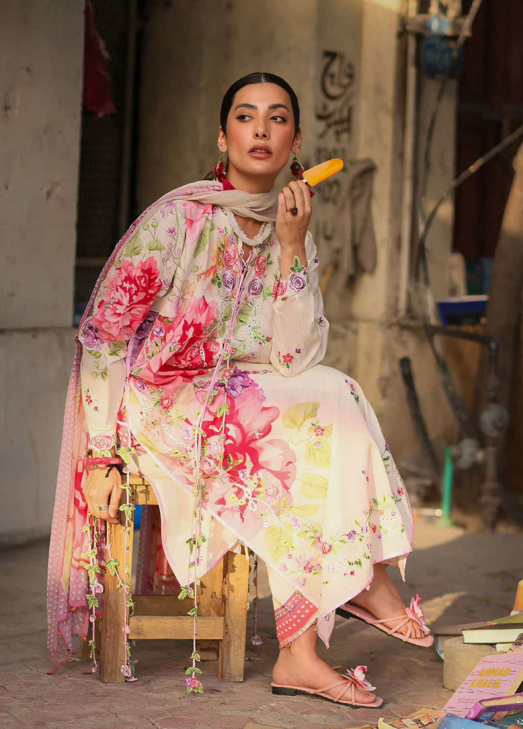 Wild Flower by Zaha Unstitched Embroidered Lawn 3 Piece Suit ZK26UWL ZF26-05 Mink Frolic - Festive Collection