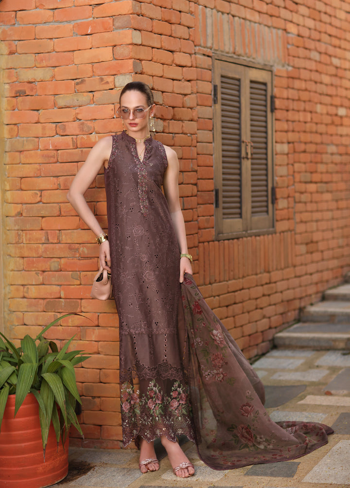 Noor by Saadia Asad Unstitched Embroidered Laserkari Lawn 3 Piece Suit SA26ULNL D3 - Lawn Collection
