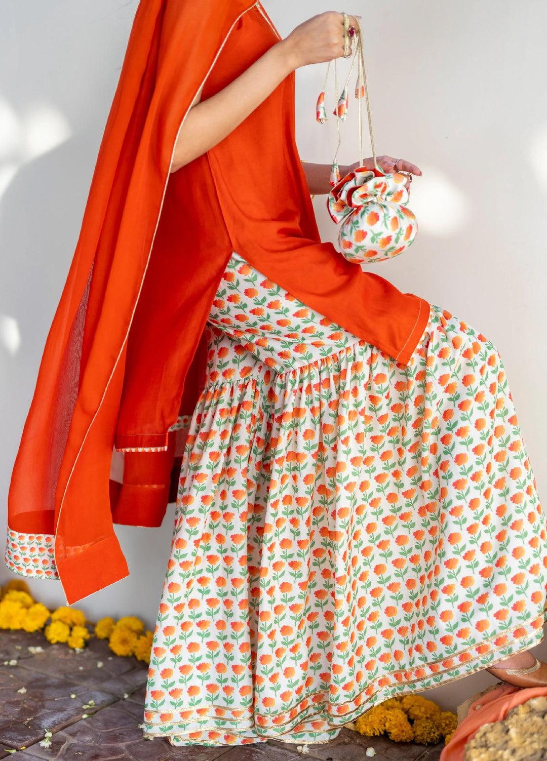 Dareecha by Daak RTW PRINTED Cotton Silk 3 Piece Suit NGS-O NASHMIYA NGS-O - Festive Collection