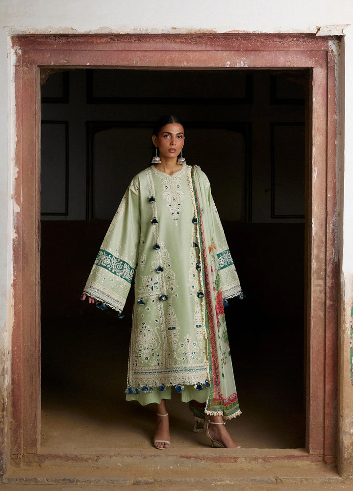 Zan by Hussain Rehar Unstitched Embroidered Lawn 3 Piece Suit HR26UZF Nane D-79 - Festive Collection