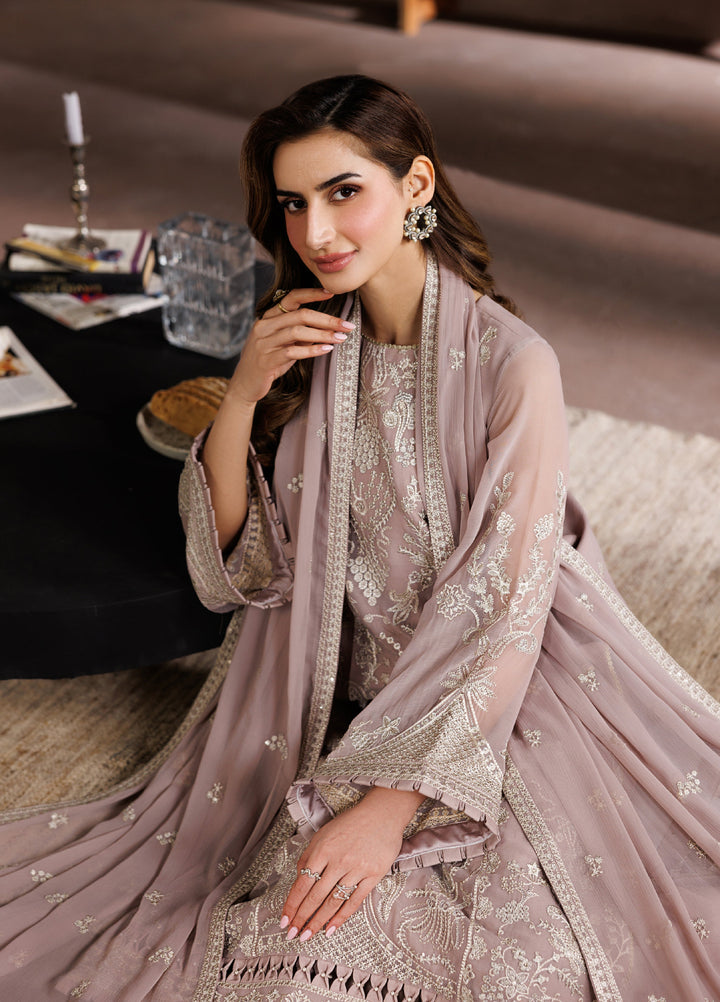 Zaryah by Zarif Unstitched Embroidered Chiffon 3 Piece Suit ZR26UZF ZF-ZYR-SUNEHRI-08 - Festive Collection