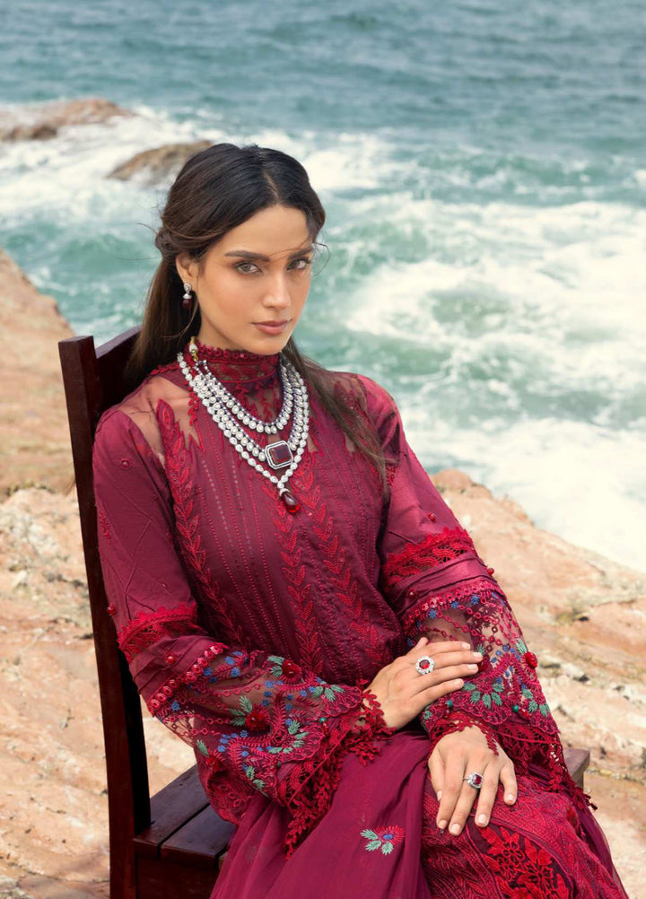 Mahiymaan by Al Zohaib Unstitched Embroidered Luxury Lawn 3 Piece Suit AZ26UM D-5 - Festive Collection