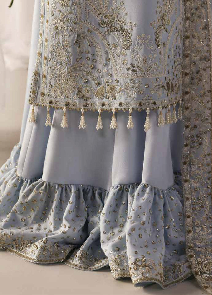 Serein Luxe by Emaan Adeel Unstitched Raw Silk Embroidered Suits 3 Piece EA25SL D-7 Opulent Oasis - Festive Collection