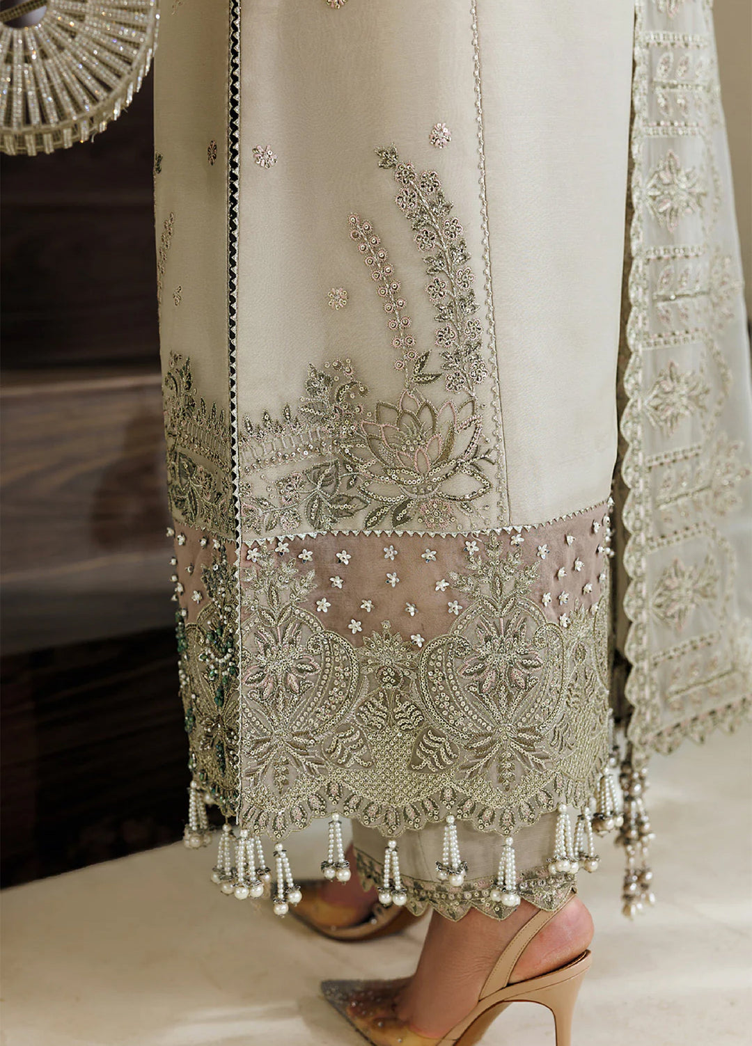 Aymal by Alizeh Fashion Handcrafted Unstitched Embroidered Chiffon 3 Pcs Suit AF26UAC 06-NAVYA - Festive Collection