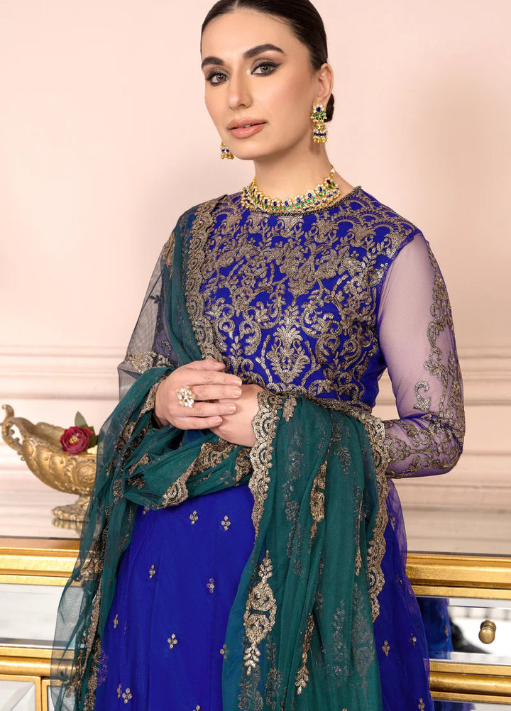 Zarif Women Unstitched Embroidered Net 3 Piece Suit ZR26UFC ZA 09 ROYAL - Festive Collection