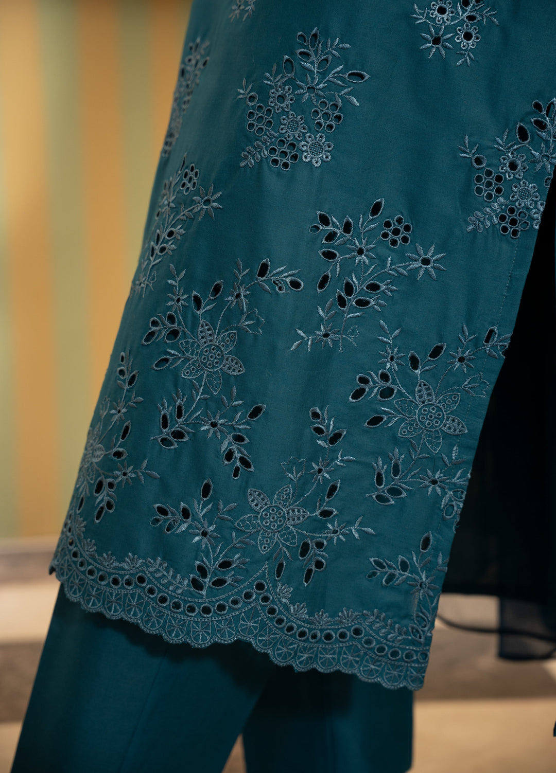Naaz Couture Women RTW Embroidered Lawn 3 Piece Suit NC26RLC Teal - Casual Collection