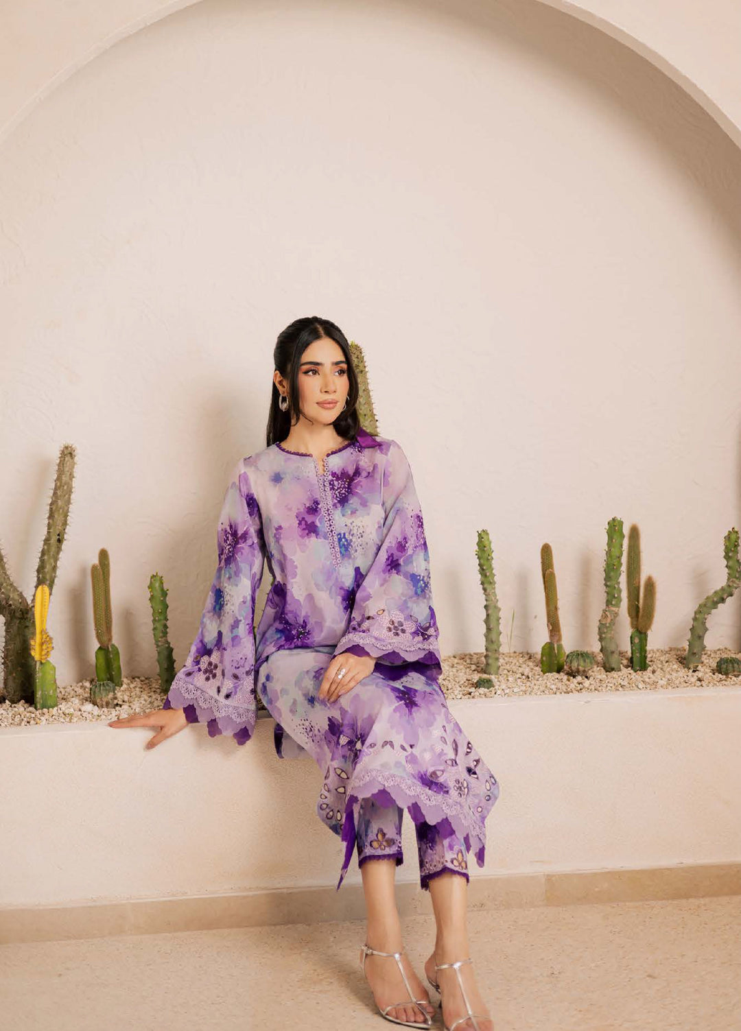 Ballerina by Nureh Unstitched Chikankari Embroidered Lawn 2 Piece Suit NU26UBCL NU2-202 - Summer Collection