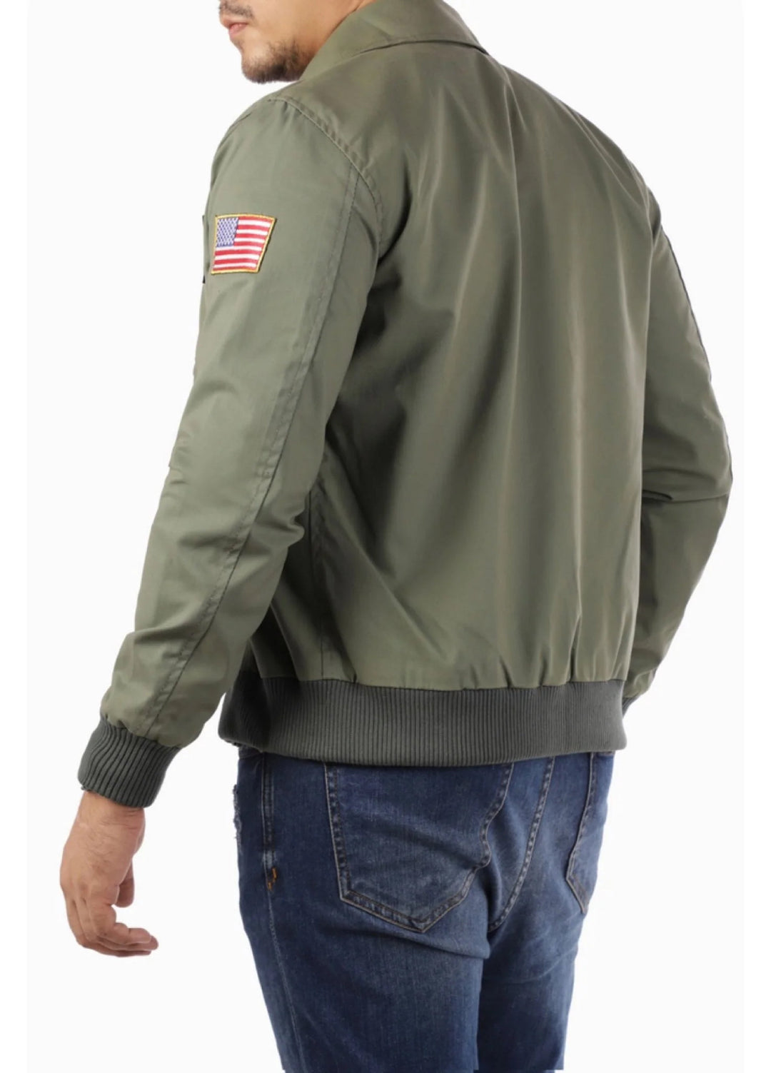 Jild Leathers Top Gun Aviator Jacket-Green - Blazers And Coats Collection