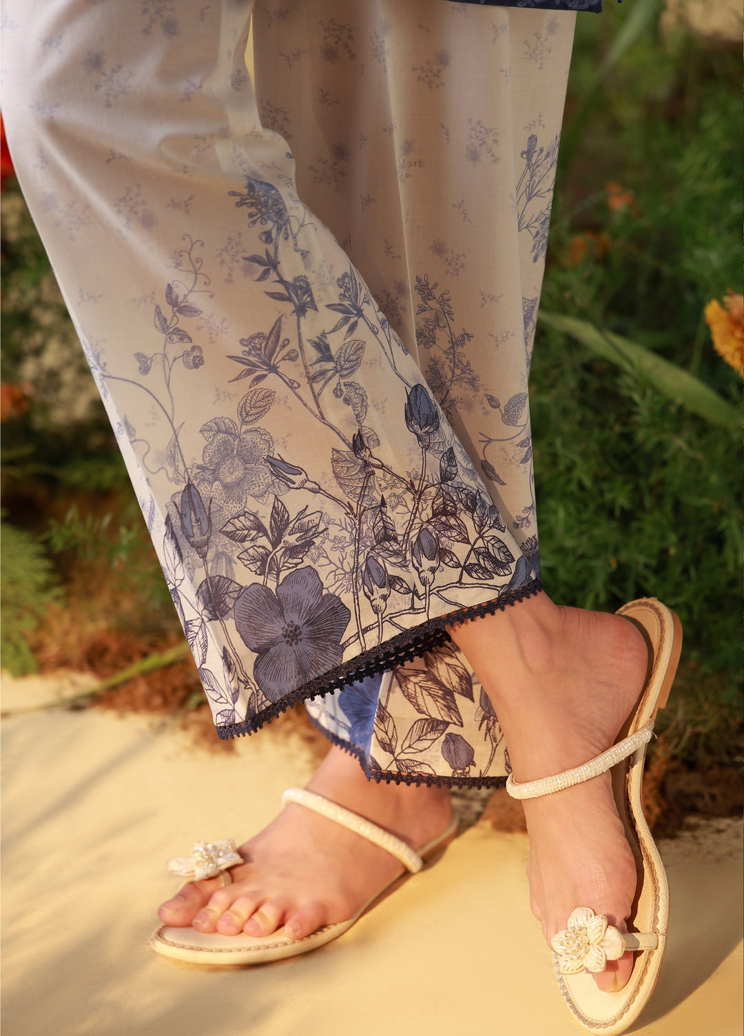 Sahar Unstitched Printed Cambric 2 Piece Suit SS1-26-25 Indigo Veil - Summer Collection