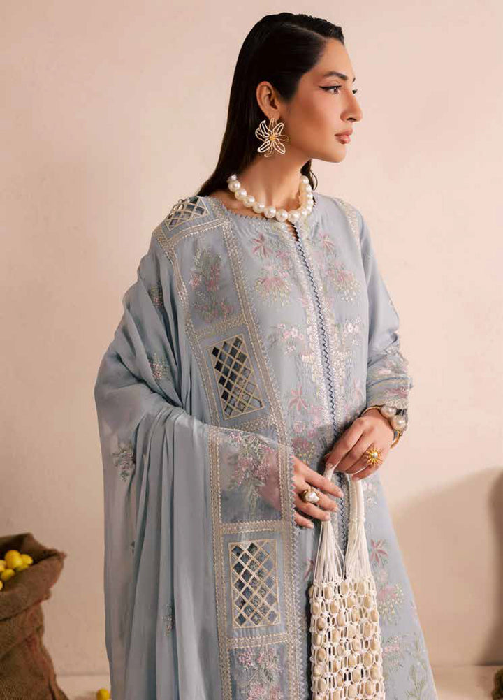 Nureh Exclusive Unstitched Lawn Karandi Embroidered 3 Piece Suit NU26UE NE-217 - Spring Collection
