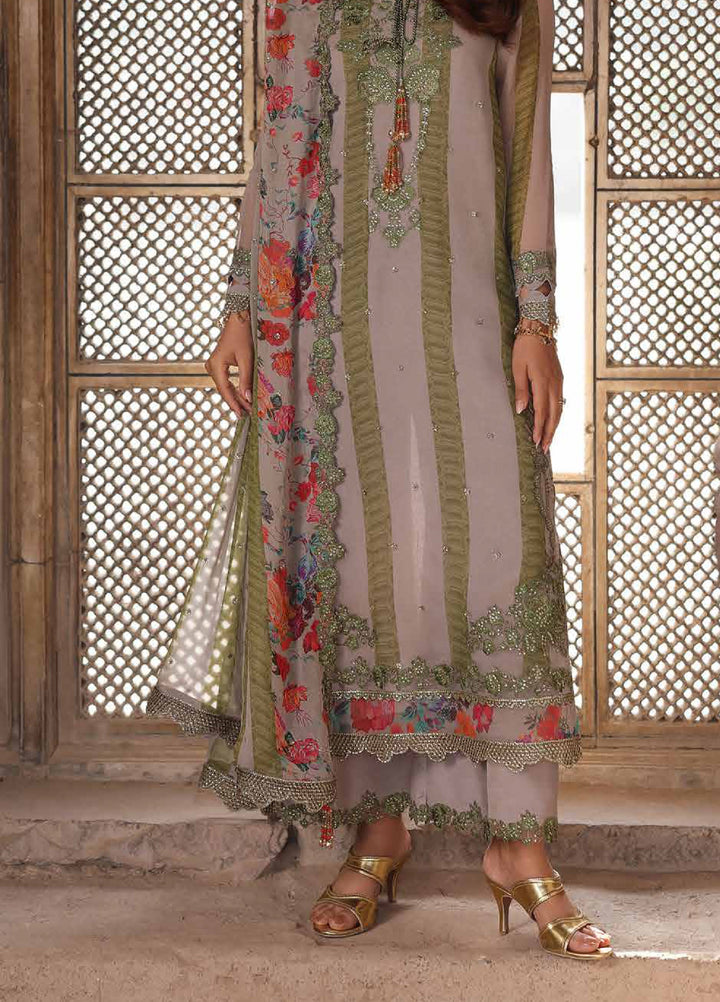 Vasal by Charizma Unstitched Luxury Chiffon Embroidered Suits 3 Piece CRZ25LC VSL25-46 - Festive Collection