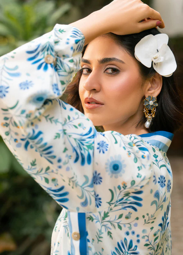 Nairah Women Pret Printed Arabic Lawn Suit NAH26PN Sapphire Mist - Spring Collection