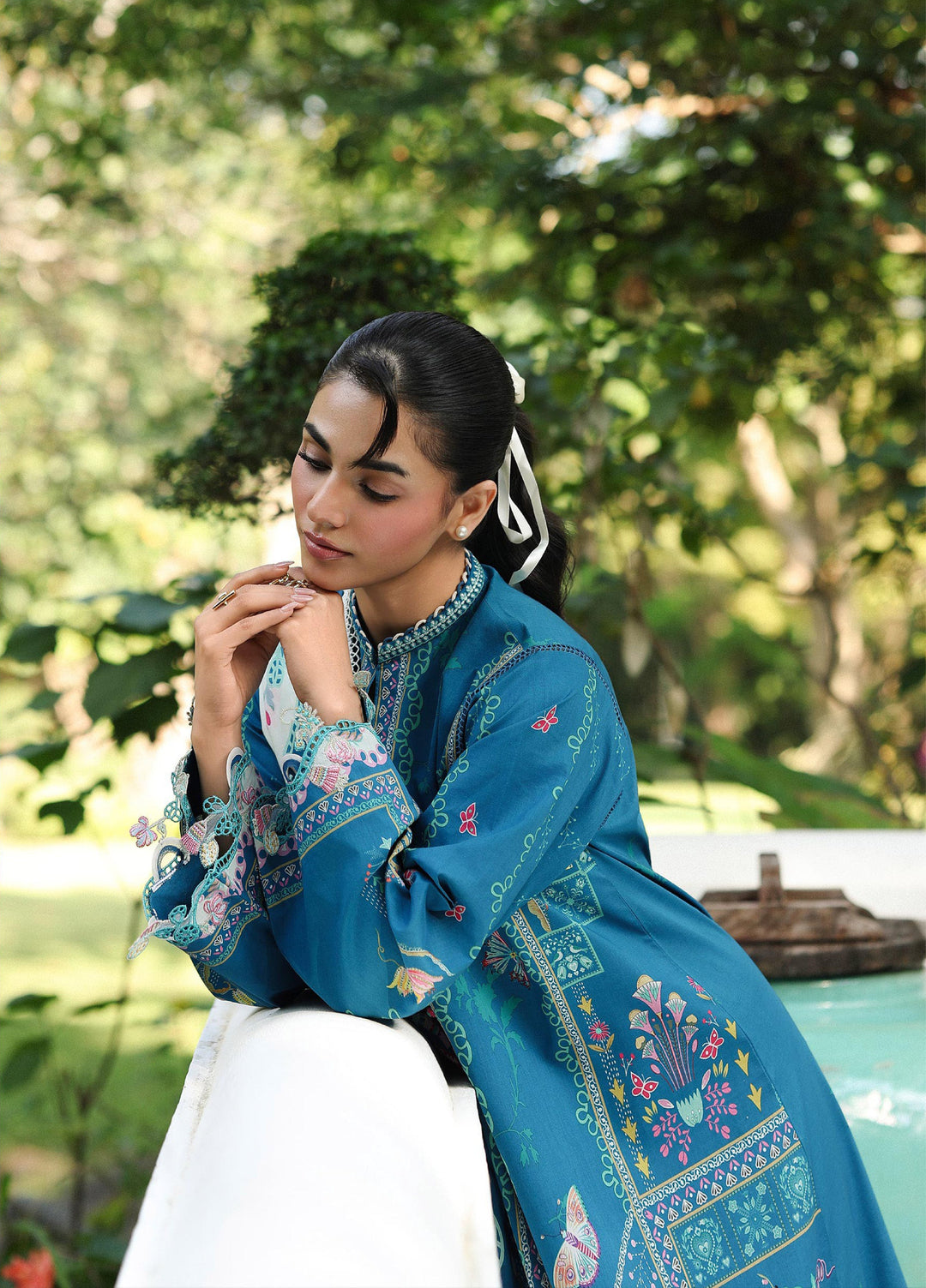 Q Prints by Qalamkar Unstitched Lawn Printed 3 Piece Suit QLK26QP Caire - Summer Collection