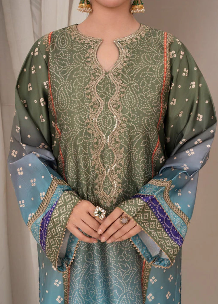 Bandhani by Chandan Nagri Women Pret Embroidered Silk 3 Piece Suit Selin - Formals Collection