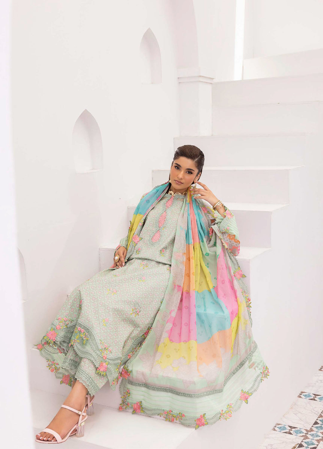 Rang e Bahar by Charizma Unstitched Embroidered Lawn 3 Piece Suit CHR26ULR CRB6-19 - Summer Collection