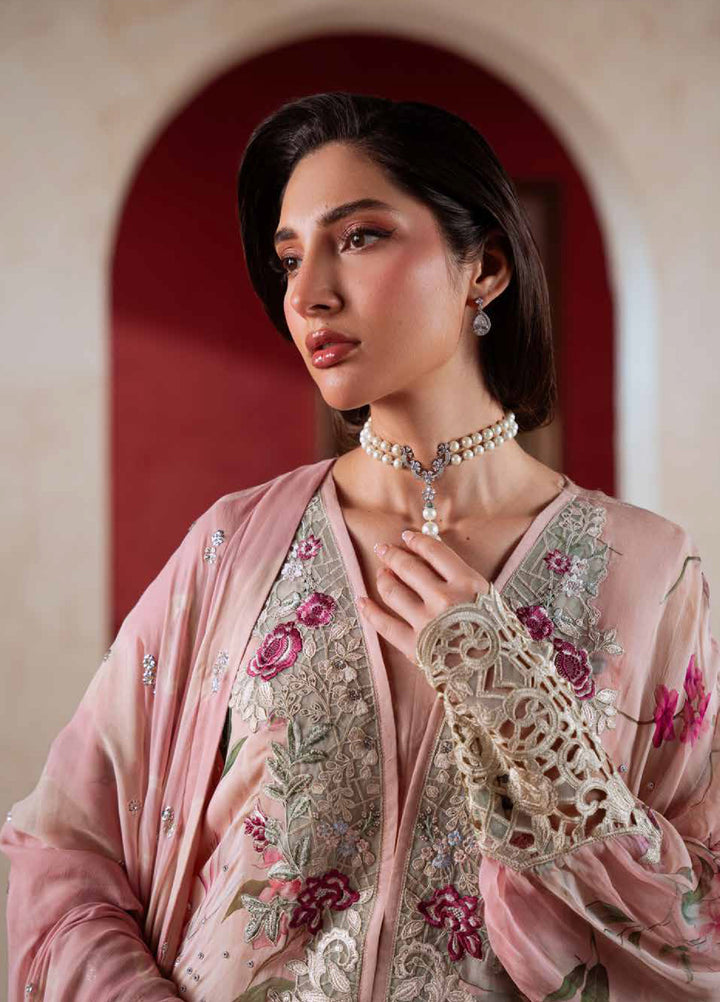 Amaya by Nureh Unstitched Embroidered Chiffon 4 Piece Suit NU26UCA AM-38 - Festive Collection