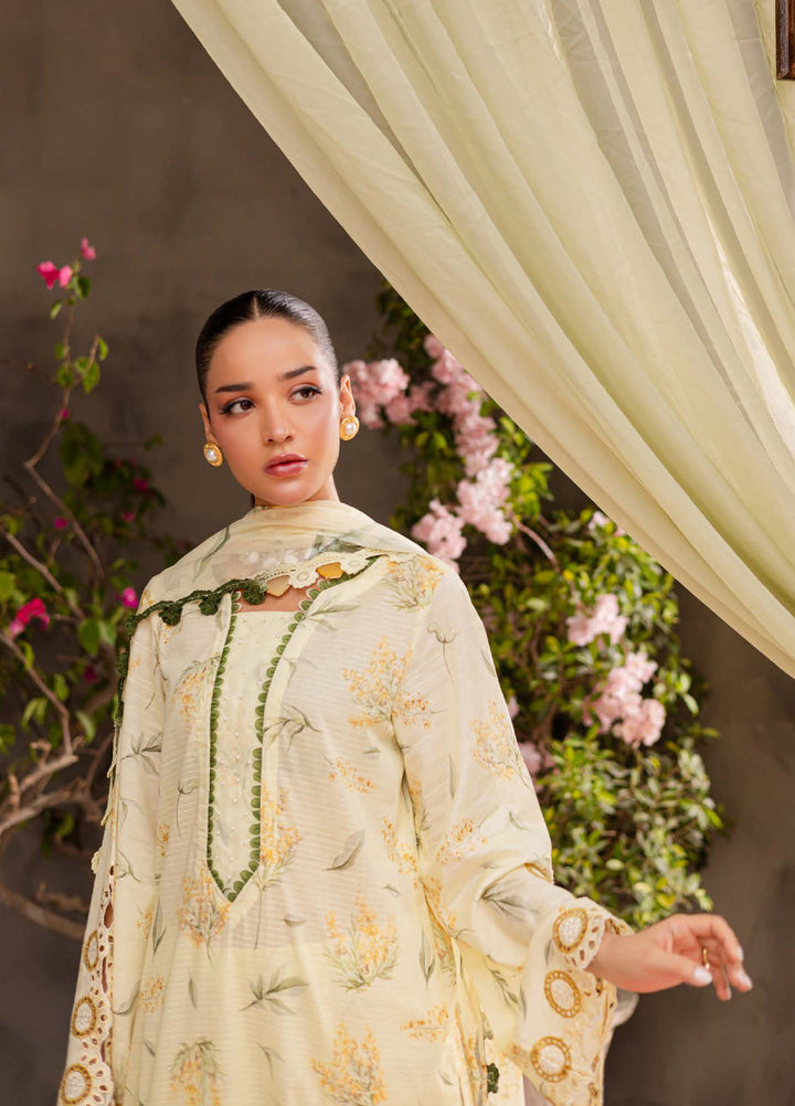 Bloom by Nureh Unstitched Embroidered Lawn 3 Piece Suit NU26UBL BL-10 - Festive Collection