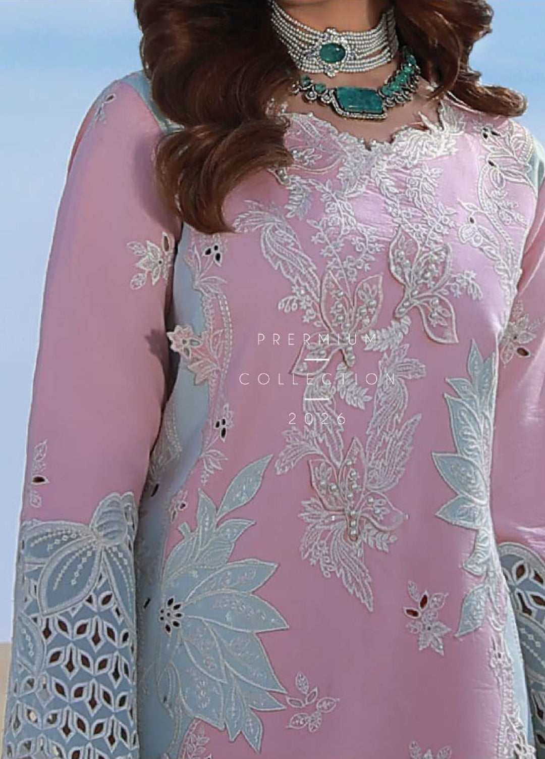 Rang Rasiya Premium Unstitched Embroidered Lawn 3 Piece Suit RR26UP D-8 Mahsa - Festive Collection