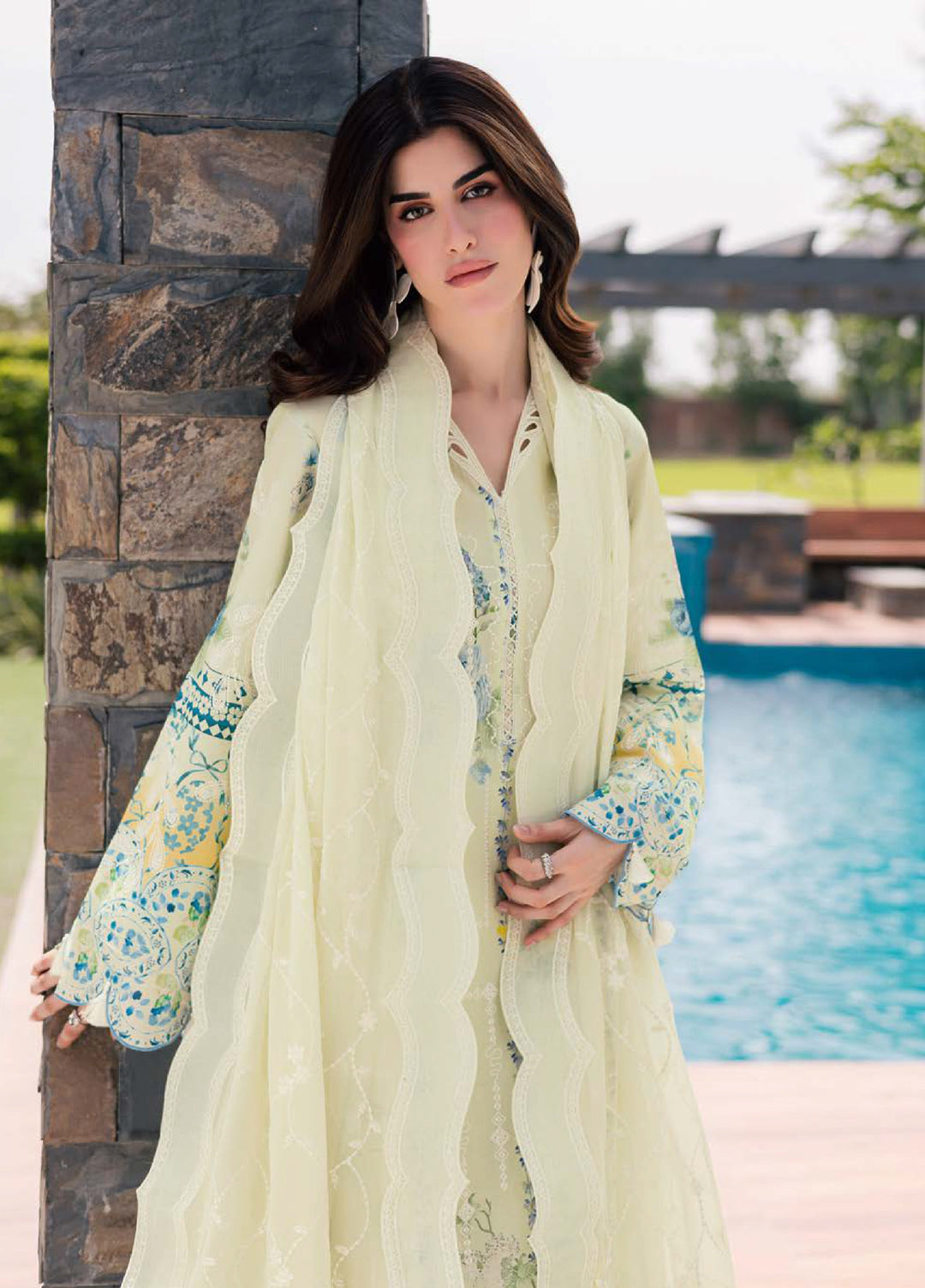 Lily May by Nureh Unstitched Embroidered Lawn 3 Piece Suit NU26ULL NE-259 - Eid Collection
