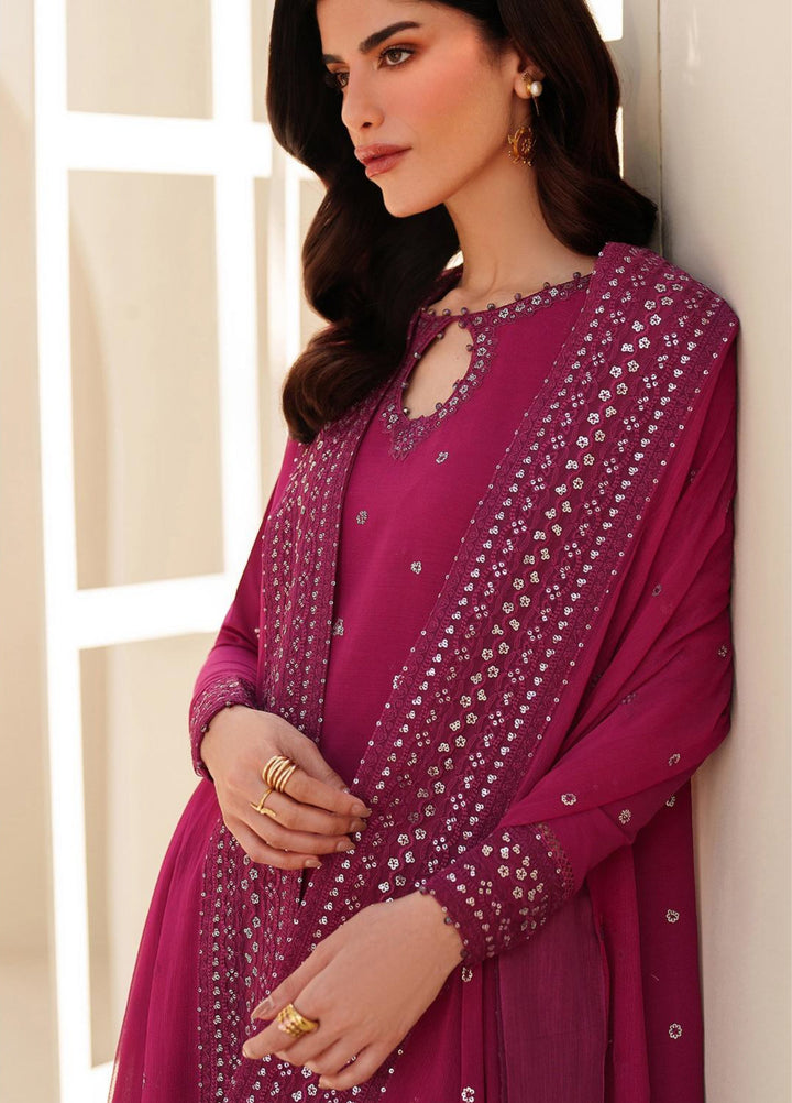 Tabeer by Zarif Unstitched Silk Embroidered 3 Piece Suit ZR26UT ZE-TS-04 HORAIN - Winter Collection