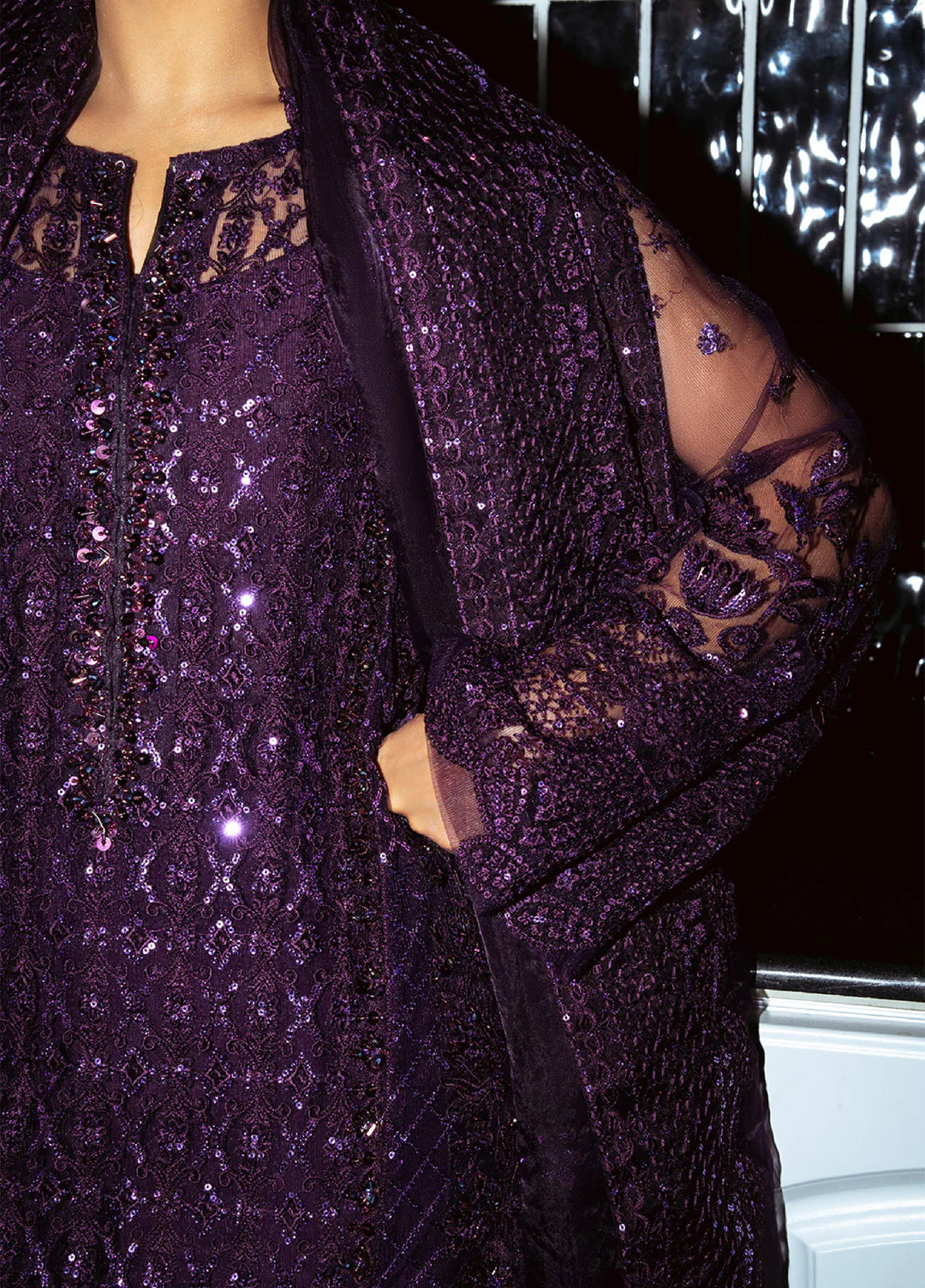 Pari Naaz by Neeshay Embroidered Tissue Zari Suits Unstitched 3 Piece NSH25PW Rohina - Formals Collection