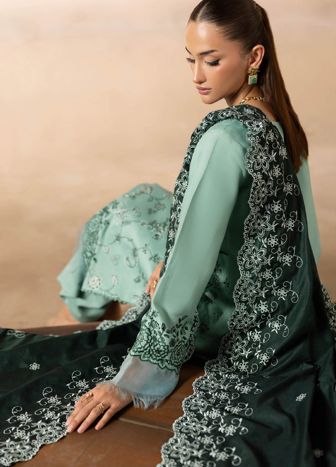 Sareen by Rajbari Unstitched Premium Viscose Chikankari 3 Piece RB25SC D-11 - Winter Collection