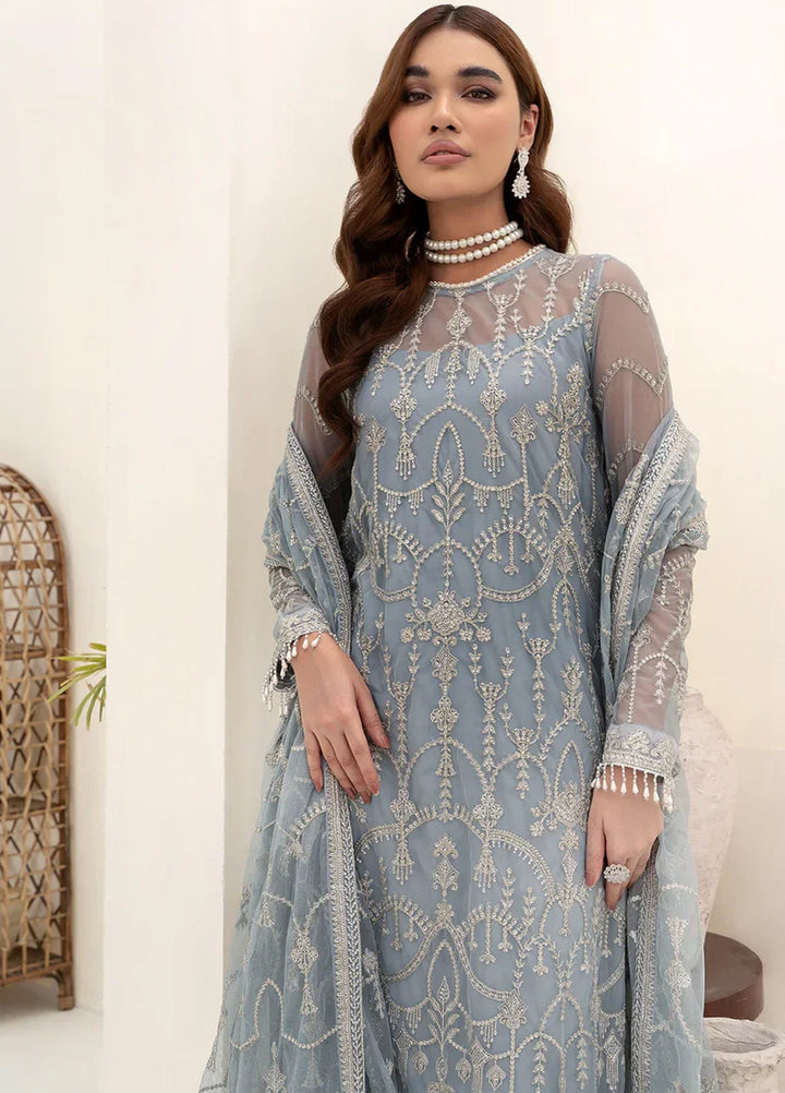 Zarif Women Unstitched Embroidered Net 3 Piece Suit ZR26UFC ZN 06 Amora - Festive Collection