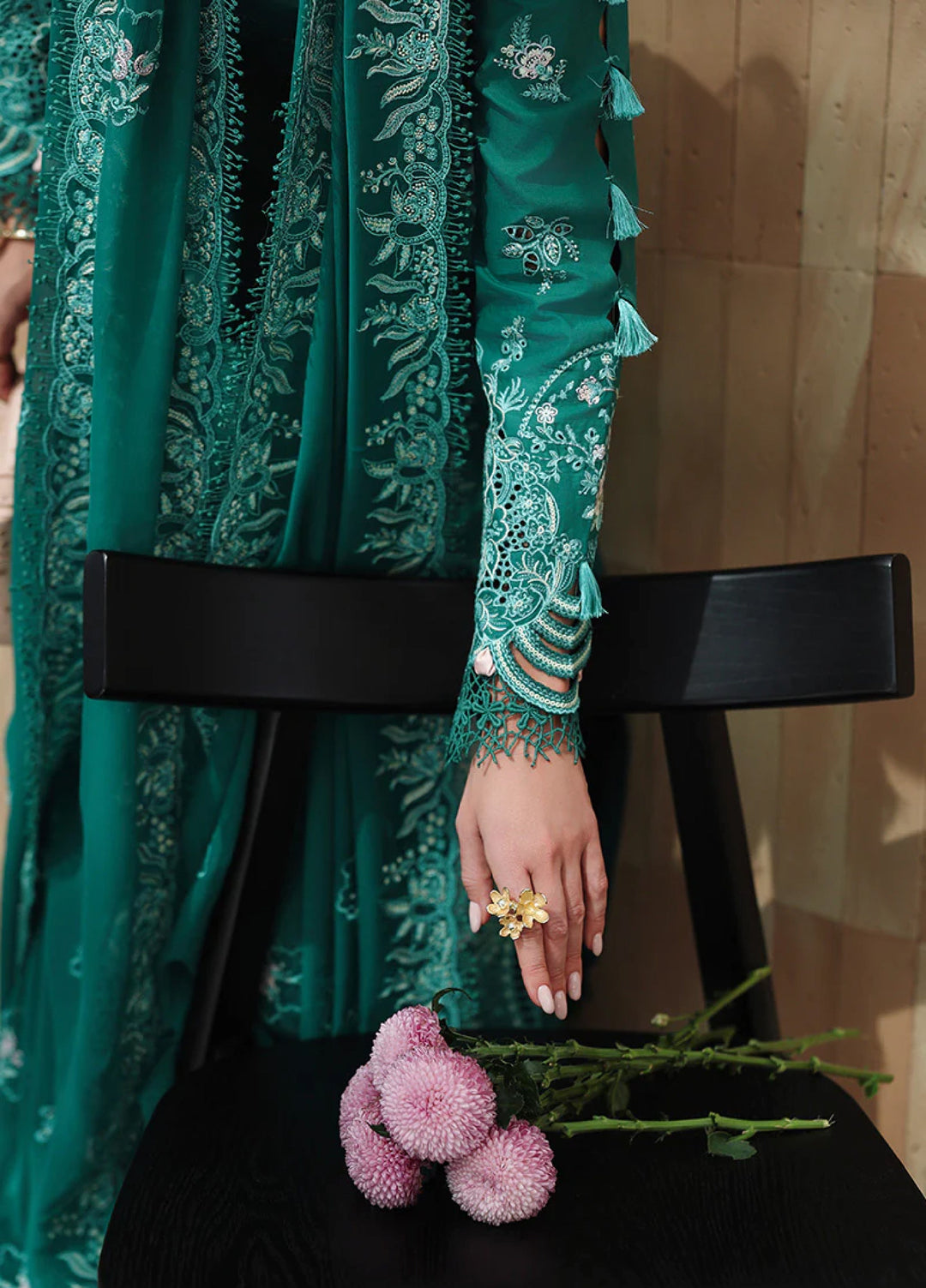 Qalamkar Chikankari Unstitched Embroidered Lawn 3 Piece Suit QLK26UCL CM-07 Rogue - Summer Collection