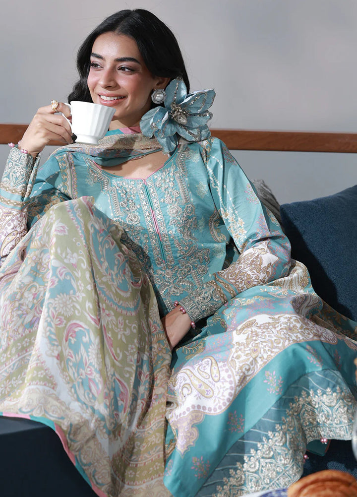 Delia by Gulaal Unstitched Embroidered Lawn 3 Piece Suit GL26UD D-1 Eidra - Summer Collection