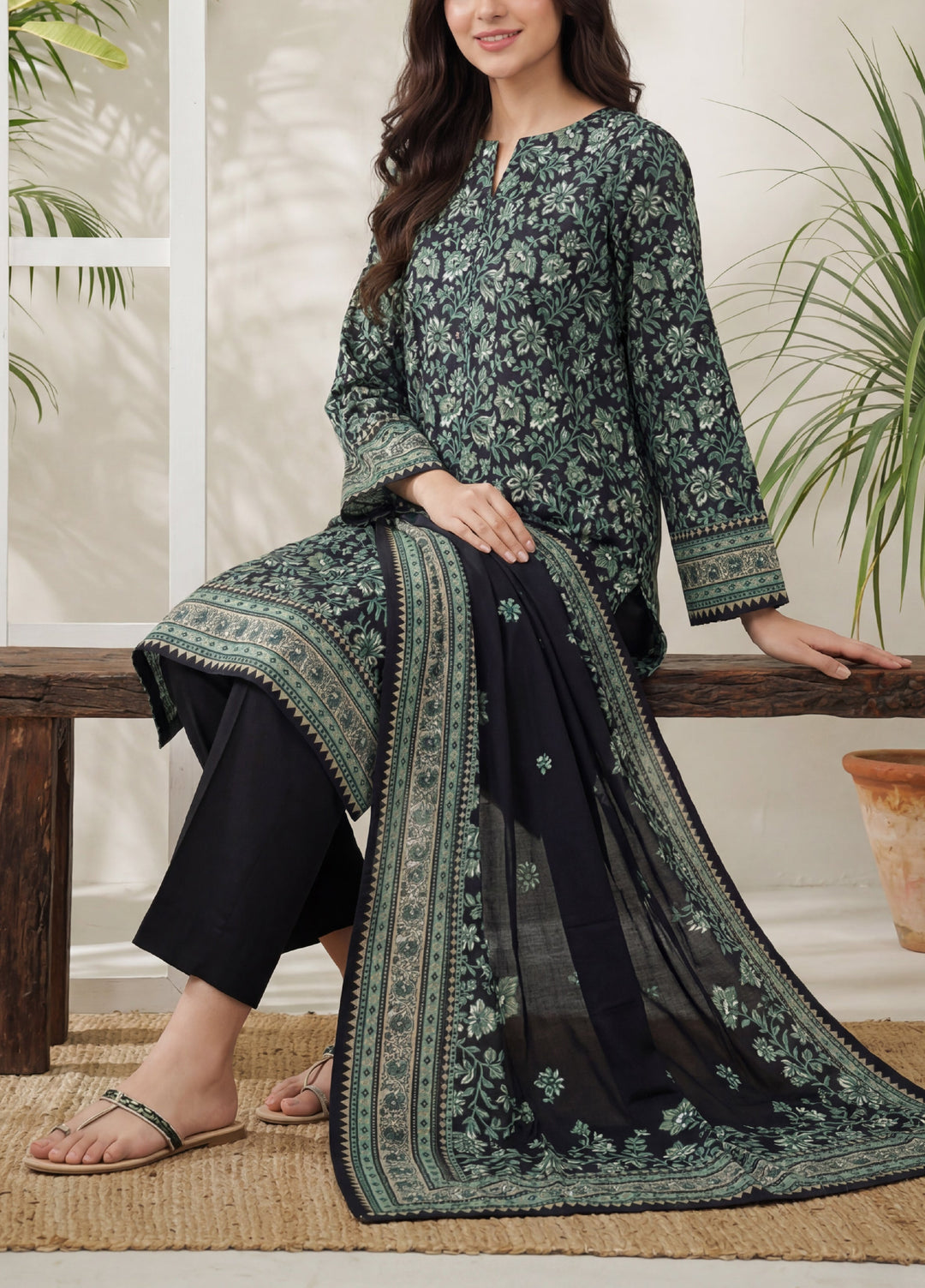 Daman by VS Textiles Unstitched Printed Lawn 3 Piece Suit VS26UDL D-08 851 - Casual Collection