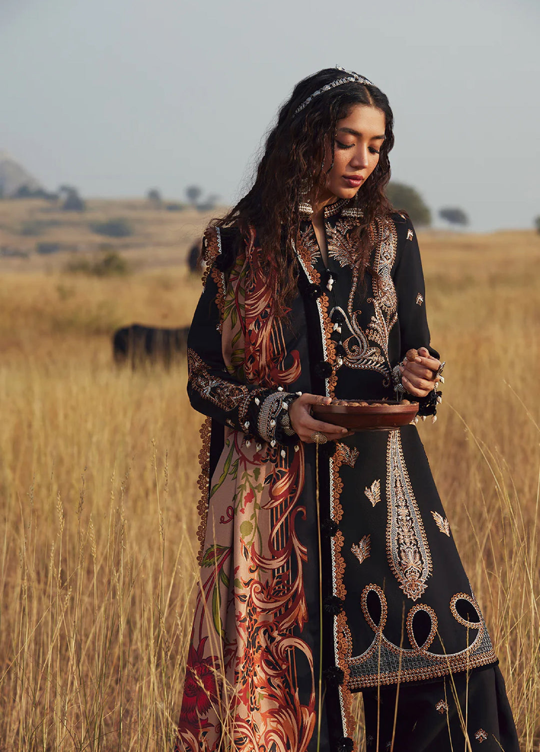 Saira Rizwan Unstitched Khaddar Embroidered Suits 3 Piece SR25UW D-01 Mahtaab - Winter Collection