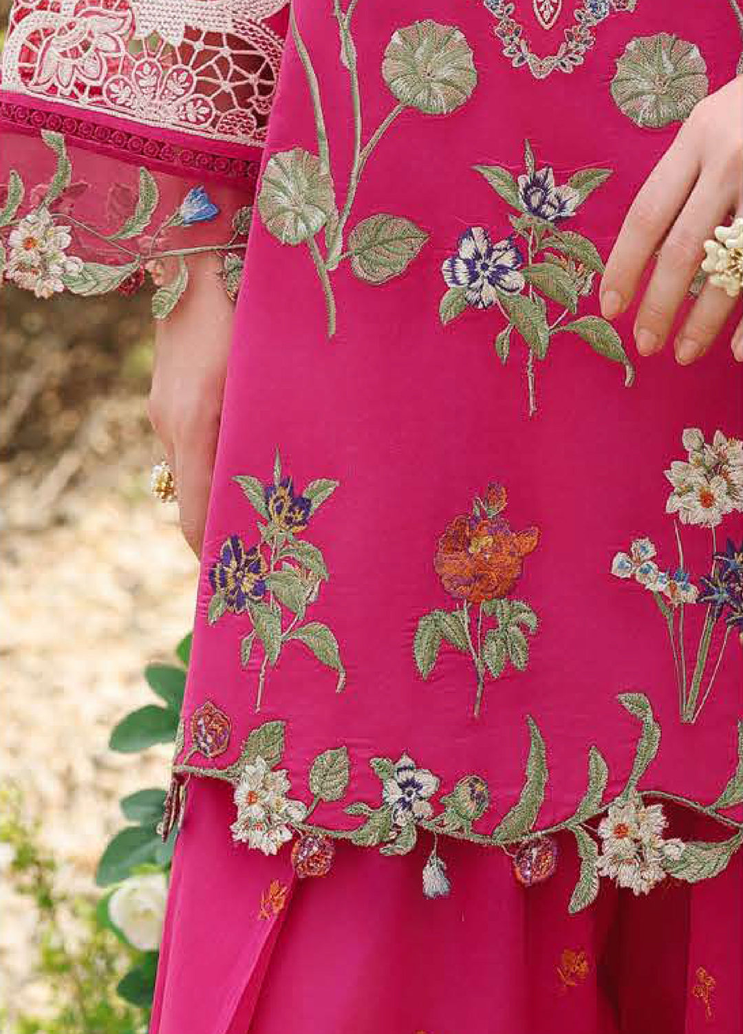 The Secret Garden by Mushq Unstitched Embroidered Lawn 3 Piece Suit MU26USG Bloomveil HUNSS260407 - Festive Collection