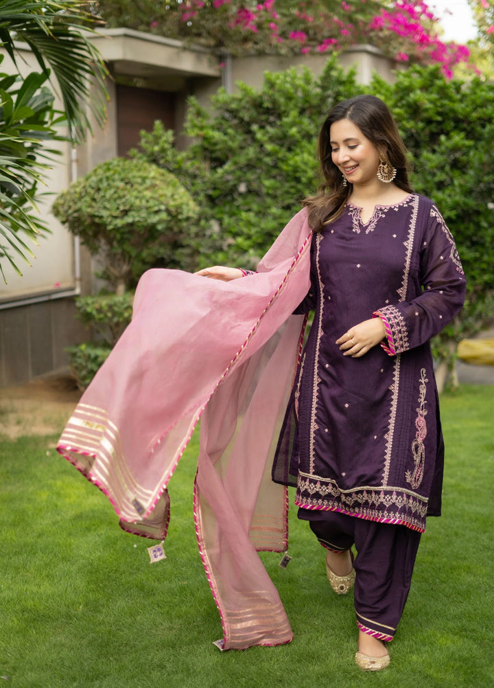 Omal by Komal Mera Eid Ka Jora Women Loom Net 3 Piece Pret Suit Zimal - Festive Collection